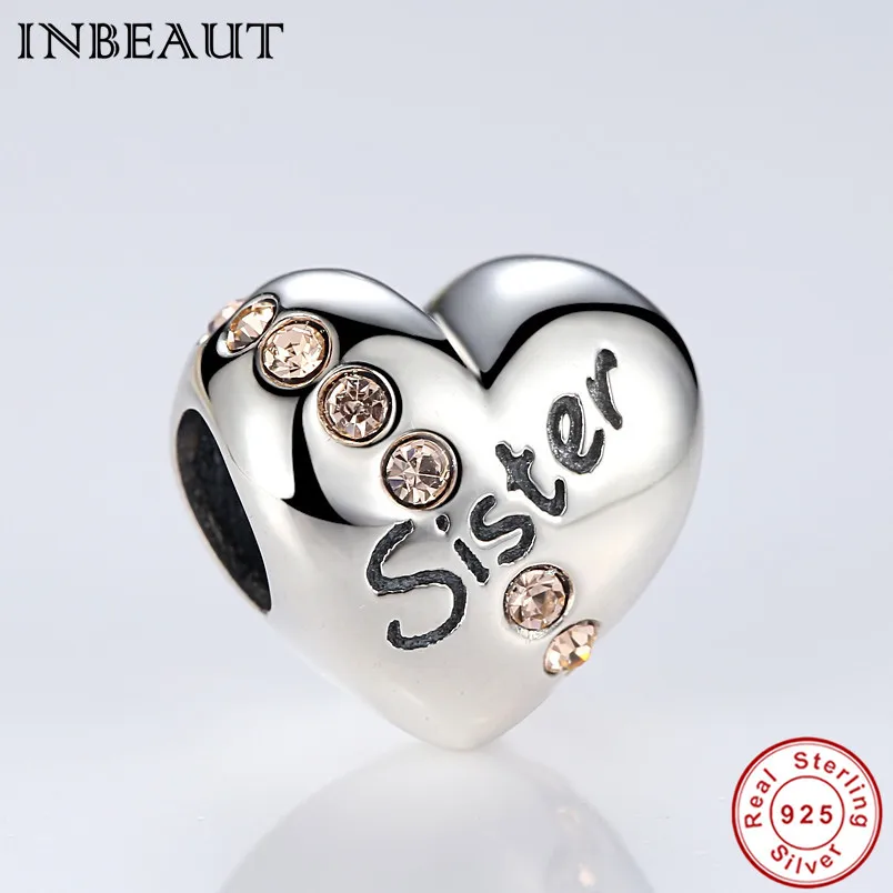 S925 Sterling Silver Family Alphabet Charms fit Pandora Bracelet Round Brown Cubic Zirconia Sister Heart Shaped Beads for Women
S925 Sterling Silver Family Alphabet Charms fit Pandora Bracelet Round Brown Cubic Zirconia Sister Heart Shaped Beads for Women