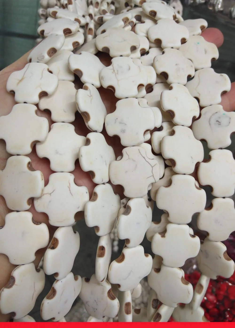 Wholesale 15mm 20mm White Cross Beads Magnesite Crosses, Howlite Turquoise Crosses Full strand 16"
Wholesale 15mm 20mm White Cross Beads Magnesite Crosses, Howlite Turquoise Crosses Full strand 16"