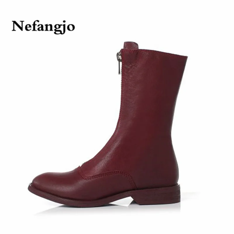 Nefangjo 2018 dress boots zipper women's shoes vintage leather chunky and ruffled mid-barrel Chelsea casual women's boots
Nefangjo 2018 dress boots zipper women's shoes vintage leather chunky and ruffled mid-barrel Chelsea casual women's boots