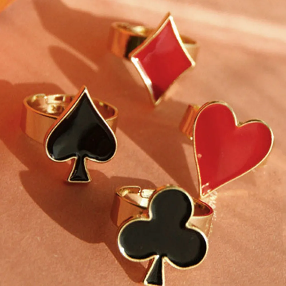 Fashion Personality Poker Rings Hot Sale Lady 4 Styles Punk Ring For Women Men Jewelry Gift
Fashion Personality Poker Rings Hot Sale Lady 4 Styles Punk Ring For Women Men Jewelry Gift