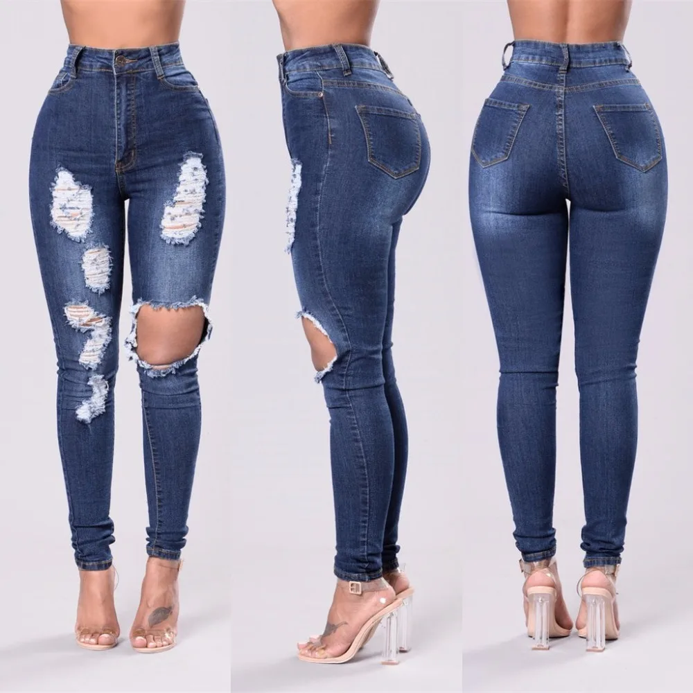 Fashion 2018 high waist jeans women ripped Sexy Slim skinny jeans woman Cotton denim trousers Pencil pants cowboy
Fashion 2018 high waist jeans women ripped Sexy Slim skinny jeans woman Cotton denim trousers Pencil pants cowboy