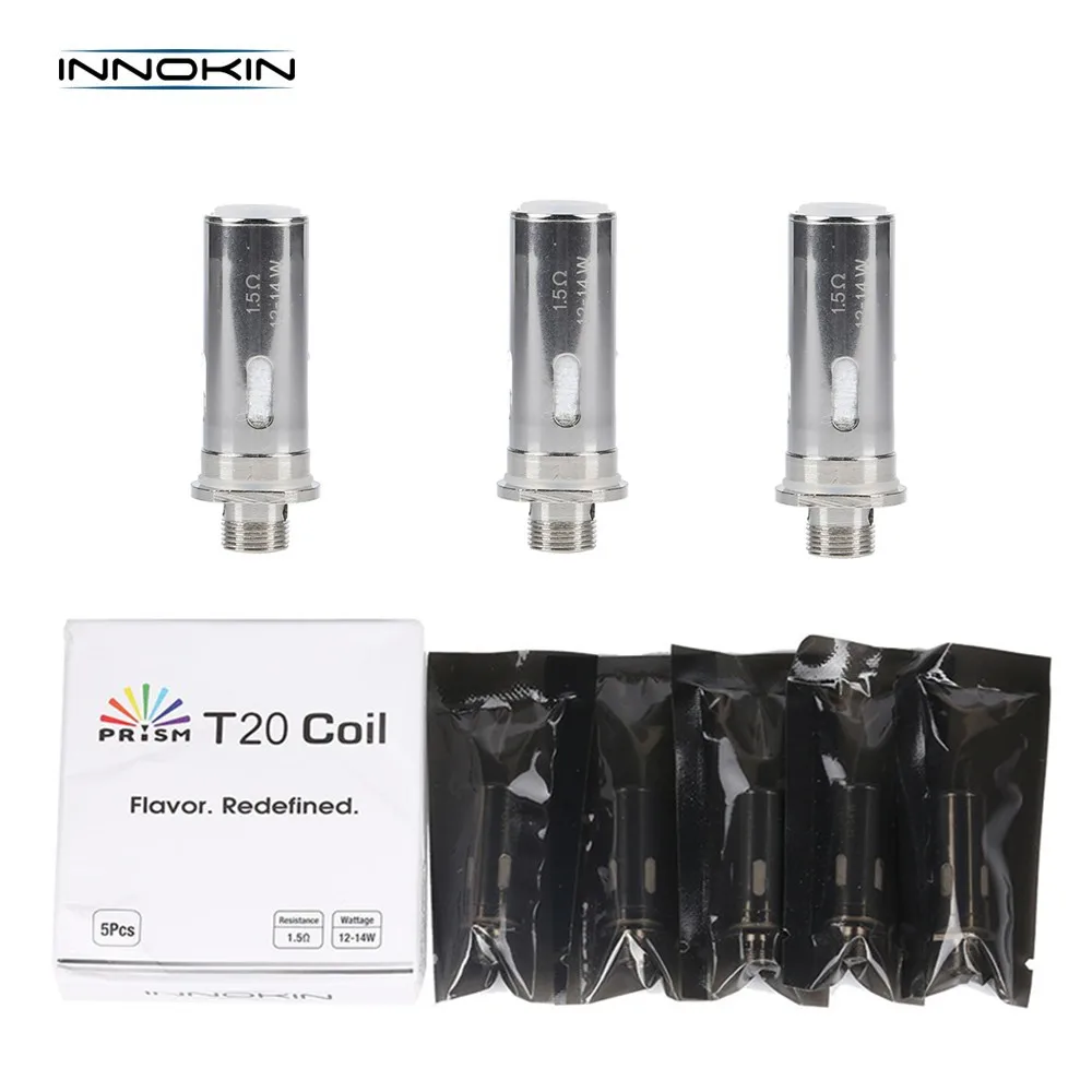 10pcs Original Innokin T20 Coil Electronic Cigarette Atomizer Core Head 1.5ohm Vape accessory Fit Innokin Endura T20 Vaporizer
10pcs Original Innokin T20 Coil Electronic Cigarette Atomizer Core Head 1.5ohm Vape accessory Fit Innokin Endura T20 Vaporizer