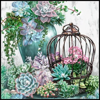 Succulent Garden - Counted Cross Stitch Kits - DIY Handmade Needlework For Embroidery 14 ct Cross Stitch Sets DMC Color
Succulent Garden - Counted Cross Stitch Kits - DIY Handmade Needlework For Embroidery 14 ct Cross Stitch Sets DMC Color