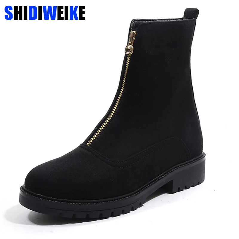 Retro British Style Suede Leather Oxfords Short Boot Women Shoes Zipper Round Toe Handmade Casual Lady Shoes women ankle boot
Retro British Style Suede Leather Oxfords Short Boot Women Shoes Zipper Round Toe Handmade Casual Lady Shoes women ankle boot