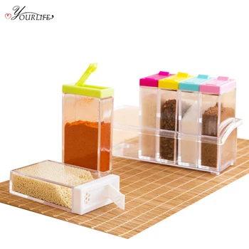 OYOURLIFE 6Pcs/set Transparent Spice Jar Seasoning Box Kitchen Spice Storage Bottle Jar Salt Pepper Cumin Powder Box Tool
OYOURLIFE 6Pcs/set Transparent Spice Jar Seasoning Box Kitchen Spice Storage Bottle Jar Salt Pepper Cumin Powder Box Tool