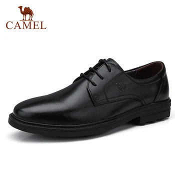 CAMEL Men's Business Dress Shoes Genuine Leather Office/Party/Wedding shoes men Soft oil wax leather Men Derby Shoes
CAMEL Men's Business Dress Shoes Genuine Leather Office/Party/Wedding shoes men Soft oil wax leather Men Derby Shoes