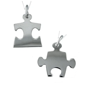 Necklace Pendants Pieces Puzzle, "You and Me", Silver bright and smooth. Includes Two Chains de 45 cm and Case for Gift
Necklace Pendants Pieces Puzzle, "You and Me", Silver bright and smooth. Includes Two Chains de 45 cm and Case for Gift