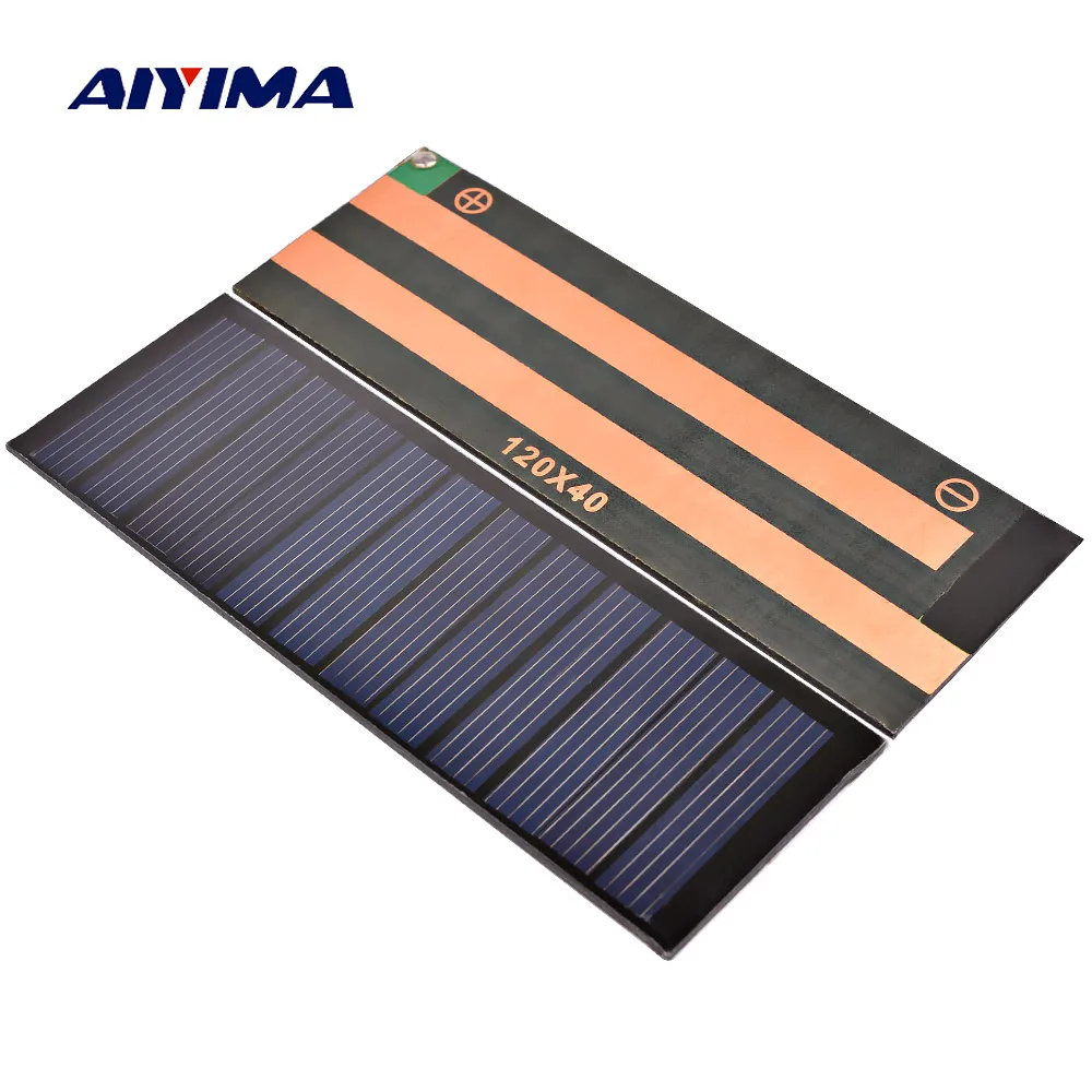 AIYIMA 2Pcs MIni Painel Solar Panels China 120x40mm 6V 100mA Poycrystalline Silicon Sun Solar Battery Charger DIY For Powerbank
AIYIMA 2Pcs MIni Painel Solar Panels China 120x40mm 6V 100mA Poycrystalline Silicon Sun Solar Battery Charger DIY For Powerbank