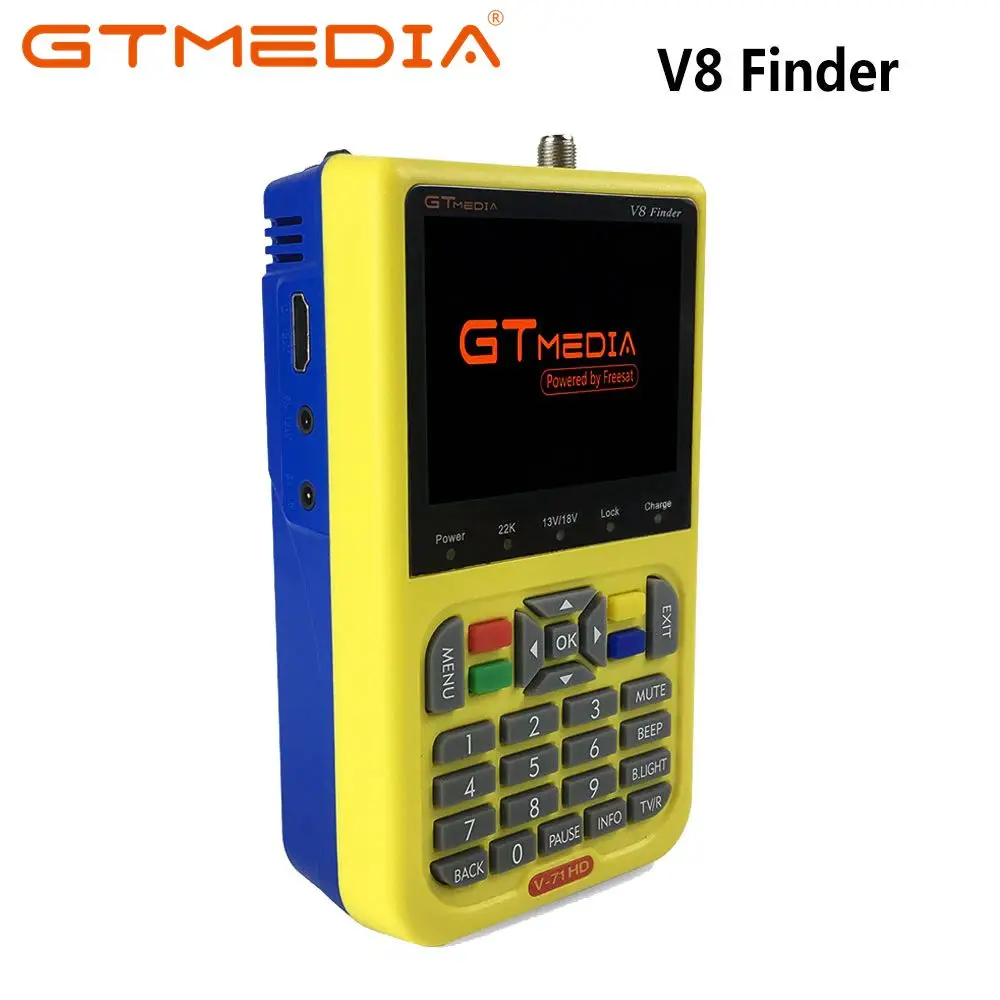 GTMEDIA/Freesat V8 Finder Satellite Finder Digital HD DVB-S2 High Definition Sat Finder DVB S2 Satellite Meter Satfinder 1080P
GTMEDIA/Freesat V8 Finder Satellite Finder Digital HD DVB-S2 High Definition Sat Finder DVB S2 Satellite Meter Satfinder 1080P