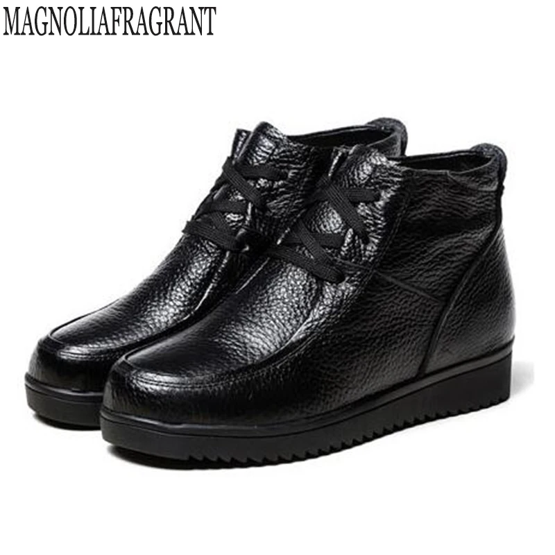 2019 Comfortable middle-aged simple flat boots new mother shoe warm short boot lace up woman boot plus velvet women shoes mm117
2019 Comfortable middle-aged simple flat boots new mother shoe warm short boot lace up woman boot plus velvet women shoes mm117