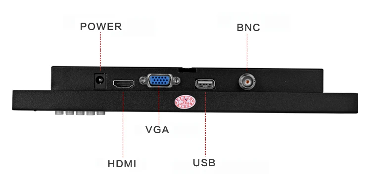 10inch EDP 1920X1200 Monitor with Metal Shell & HDMI VGA AV BNC Connector for PC Multimedia Microscope Industrial Machine Screen_F7