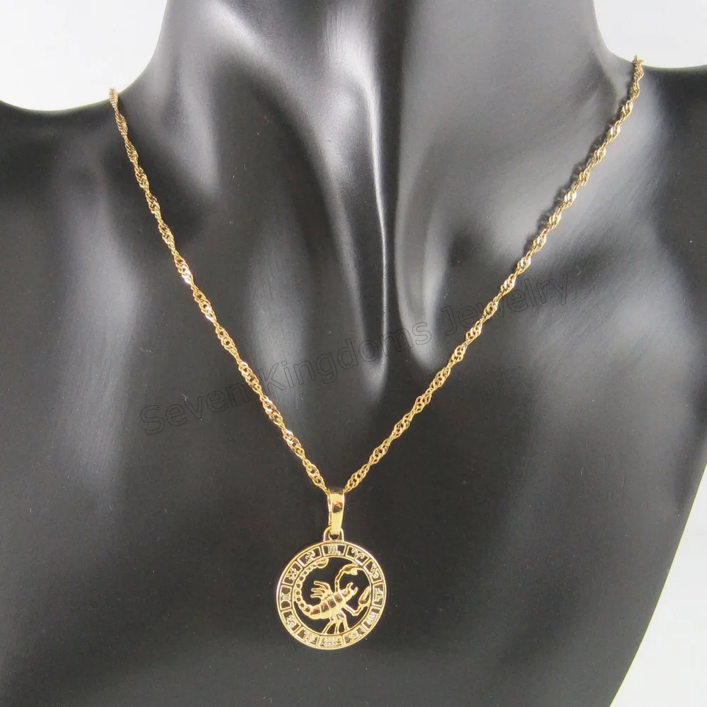 Mix order 10$ get free shipping/24K YELLOW GOLD GP 18" or 24" NECKLACE& VIVID 12 CONSTELLATIONS Scorpio PENDANT HANGS 1.14inch
Mix order 10$ get free shipping/24K YELLOW GOLD GP 18" or 24" NECKLACE& VIVID 12 CONSTELLATIONS Scorpio PENDANT HANGS 1.14inch