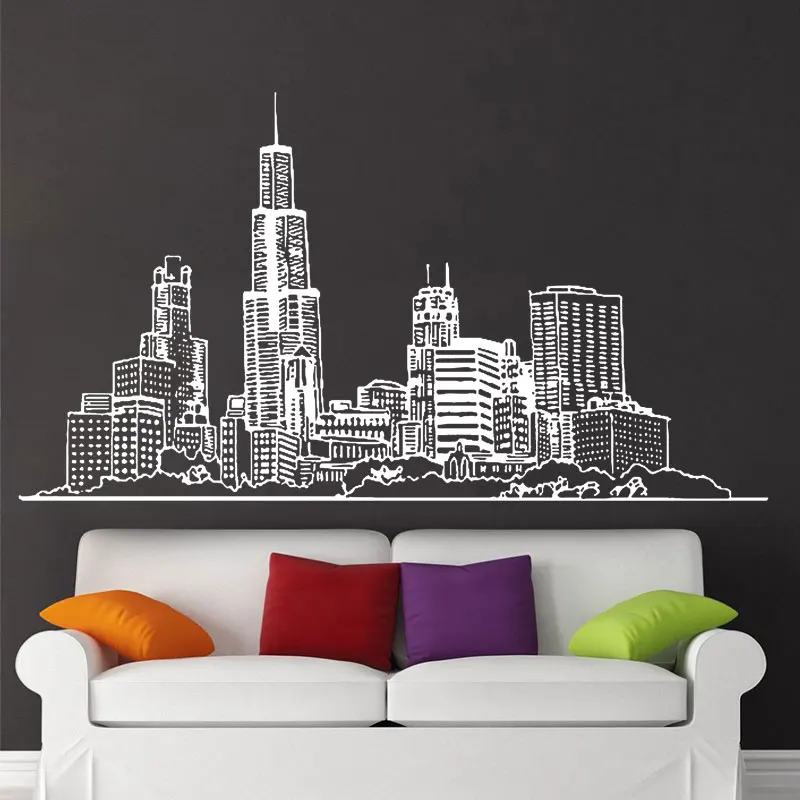 Wall Decal Sticker Chicago American City Vinyl Home Decor Living Room Children's Bedroom Removable Mural E594
Wall Decal Sticker Chicago American City Vinyl Home Decor Living Room Children's Bedroom Removable Mural E594