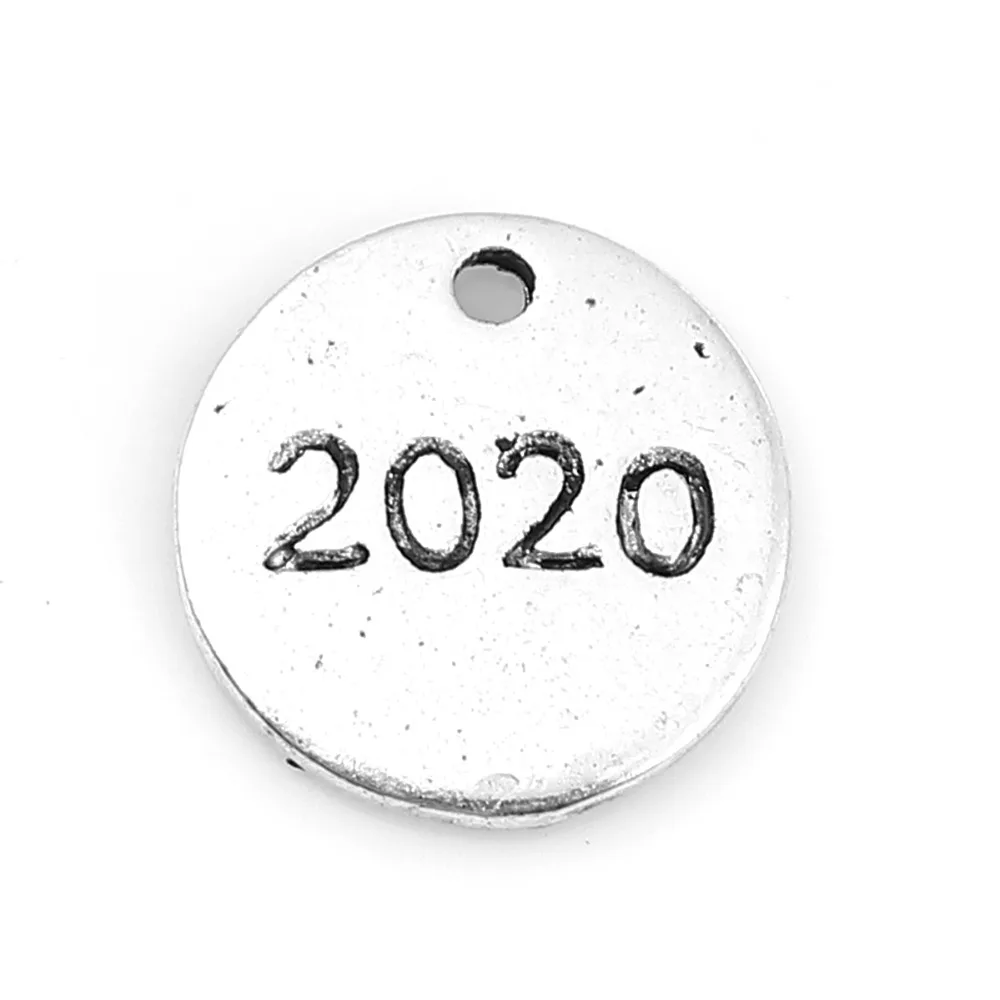 Doreen Bo Zinc Based Alloy Charms Round Antique Silver Number Message " 2020 " " 2021 " Pendants 12mm( 4/8") Dia, 50 PCs
Doreen Bo Zinc Based Alloy Charms Round Antique Silver Number Message " 2020 " " 2021 " Pendants 12mm( 4/8") Dia, 50 PCs