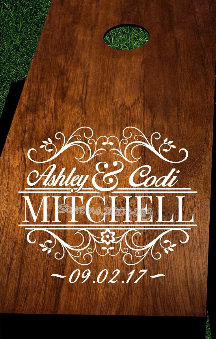 Wedding Dance Floor cornhole Decal customized with names and date Suit For Wall Window Door Floor Removable Mural Decor EA527
Wedding Dance Floor cornhole Decal customized with names and date Suit For Wall Window Door Floor Removable Mural Decor EA527