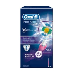 Электрическая зубная щетка Oral-B PRO 500 3D White (Розовая)