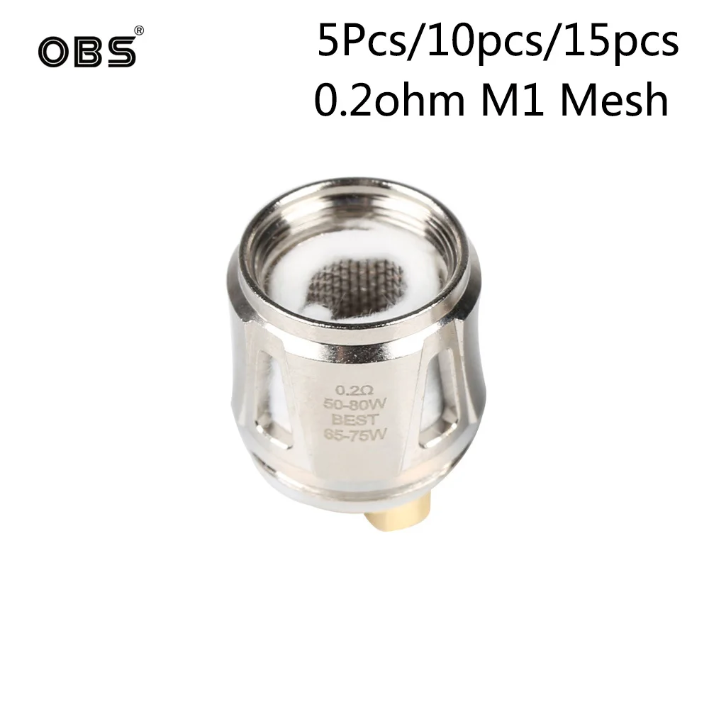 5/10/15Pcs Original OBS M1 Mesh Coil Head 50-80W 0.2ohm Vaporizer E Cigarettes Atomizer Core For OBSCube Full Kit E Cig
5/10/15Pcs Original OBS M1 Mesh Coil Head 50-80W 0.2ohm Vaporizer E Cigarettes Atomizer Core For OBSCube Full Kit E Cig