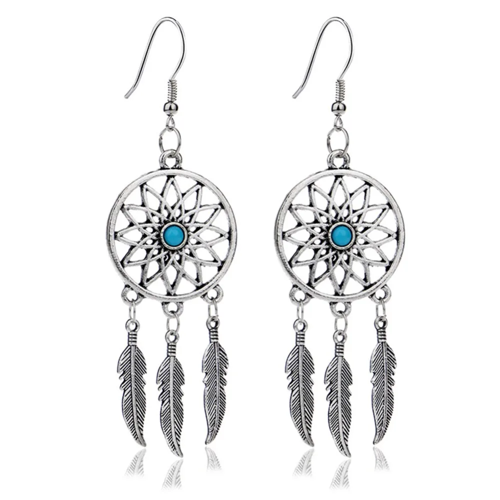 1 Pair Hot Selling Dream Catcher Ear Drop Feathers Dangle Earrings Women Charming Jewelry Gifts
1 Pair Hot Selling Dream Catcher Ear Drop Feathers Dangle Earrings Women Charming Jewelry Gifts