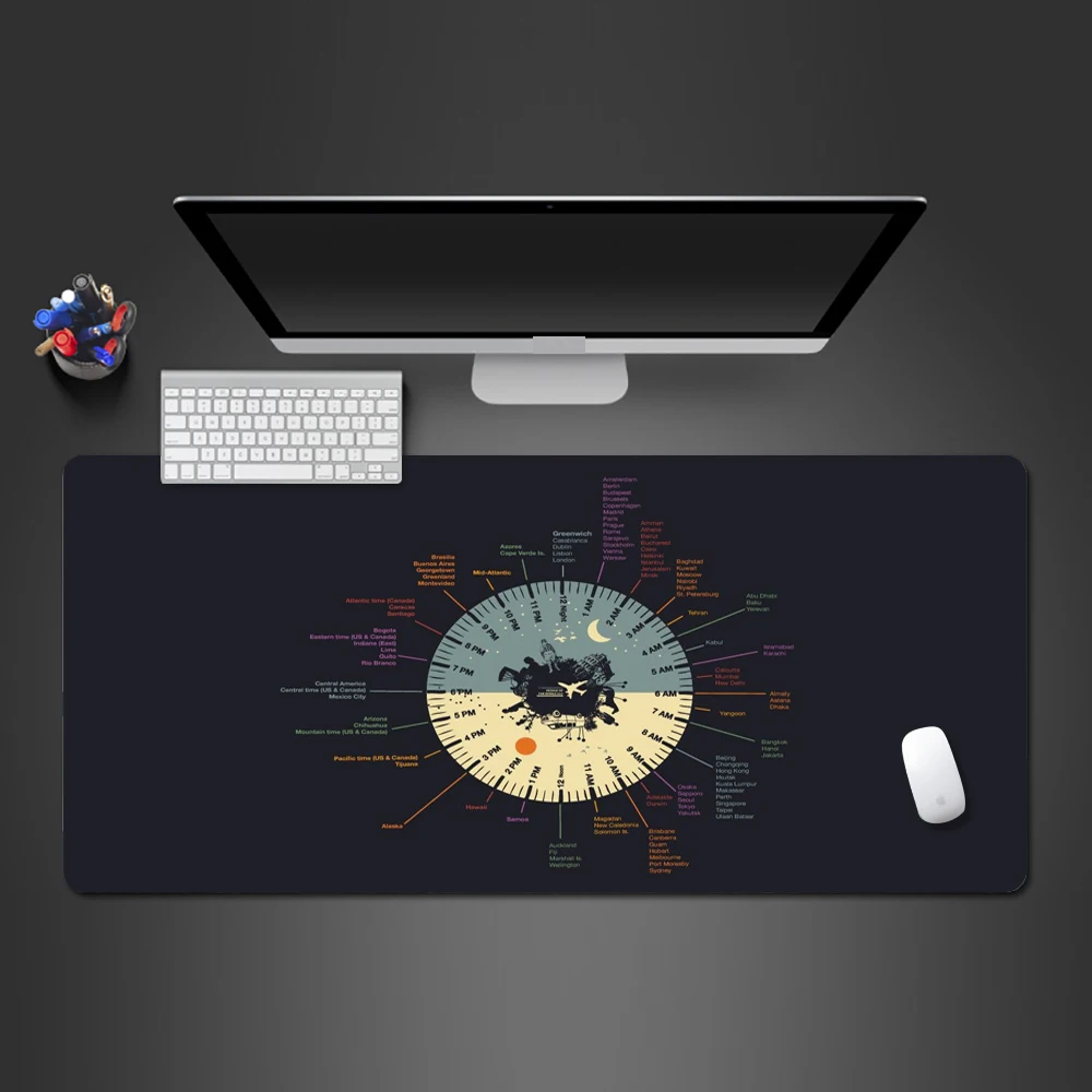 Creative Interesting World Clock Mouse Pad Lock Edge Washable PC Game Mousepad Computer Game Accessories Mouse Pad To Gamer Gift
Creative Interesting World Clock Mouse Pad Lock Edge Washable PC Game Mousepad Computer Game Accessories Mouse Pad To Gamer Gift