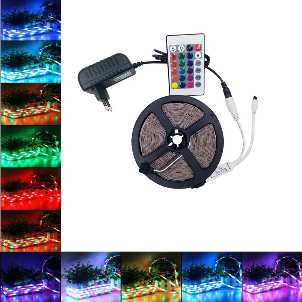 LED Strip Light 2835 RGB DC 12V+ 24 keys IR Remote Controller +12V 2A Power Adapter
LED Strip Light 2835 RGB DC 12V+ 24 keys IR Remote Controller +12V 2A Power Adapter