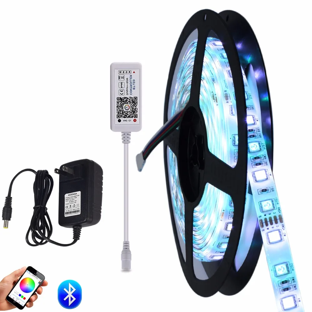 LAIMAIK RGB LED Strip Light kit with app Controller SMD 5050 LED Ribbon Tape DC12V self Adhesive Flexible Strips for Home Lights
LAIMAIK RGB LED Strip Light kit with app Controller SMD 5050 LED Ribbon Tape DC12V self Adhesive Flexible Strips for Home Lights