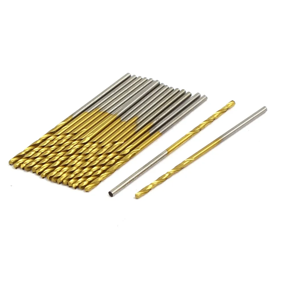 UXCELL 20Pcs Drill Bits 1.2mm Dia 38mm Length Titanium Plated 2-Flute Straight Shank Twist Drill Bit Titanium Gold Silver Tone
UXCELL 20Pcs Drill Bits 1.2mm Dia 38mm Length Titanium Plated 2-Flute Straight Shank Twist Drill Bit Titanium Gold Silver Tone