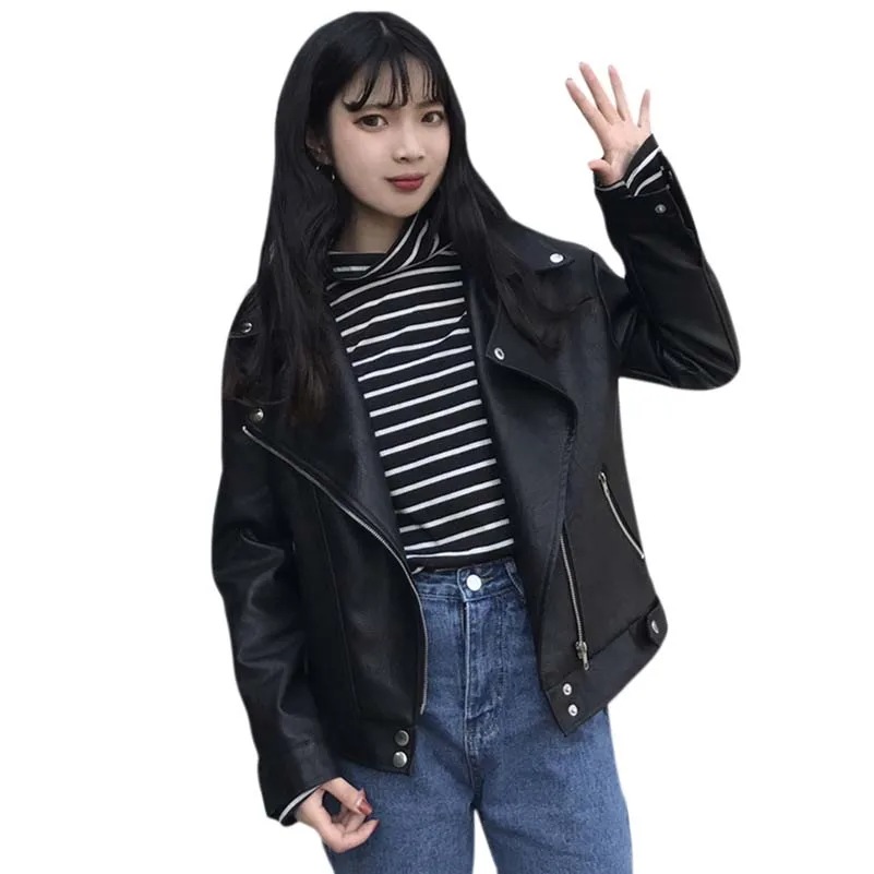 Leather Women's Spring Wear New Korean Version of Students Loose PU Leather Jacket Locomotive Short Jacket Long-sleeved Jacket
Leather Women's Spring Wear New Korean Version of Students Loose PU Leather Jacket Locomotive Short Jacket Long-sleeved Jacket