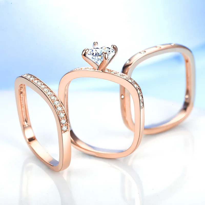 European 925 Sterling silver 3Piece ring RING Female Crystal from Swarovski Simple Temperament Wild fashion jewelry
European 925 Sterling silver 3Piece ring RING Female Crystal from Swarovski Simple Temperament Wild fashion jewelry