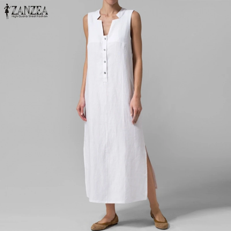 ZANZEA Women Dress 2019 Summer Sexy V Neck Sleeveless Maxi Long Dresses Casual Loose Solid Party Vestidos Plus Size
ZANZEA Women Dress 2019 Summer Sexy V Neck Sleeveless Maxi Long Dresses Casual Loose Solid Party Vestidos Plus Size