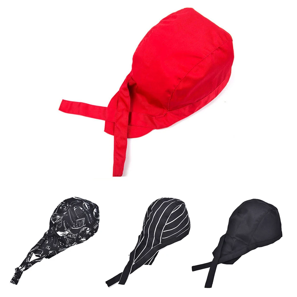 Newest Striped Pirate Ribbon Skull Cap Professional Kitchen Catering Cook Chef Hat
Newest Striped Pirate Ribbon Skull Cap Professional Kitchen Catering Cook Chef Hat