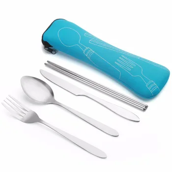 4 Pcs/Set Stainless Steel Fork Spoon Chopsticks Travel Ourdoor Camping Cutlery Tools portable Stainless Steel Tableware 9 Colors
4 Pcs/Set Stainless Steel Fork Spoon Chopsticks Travel Ourdoor Camping Cutlery Tools portable Stainless Steel Tableware 9 Colors