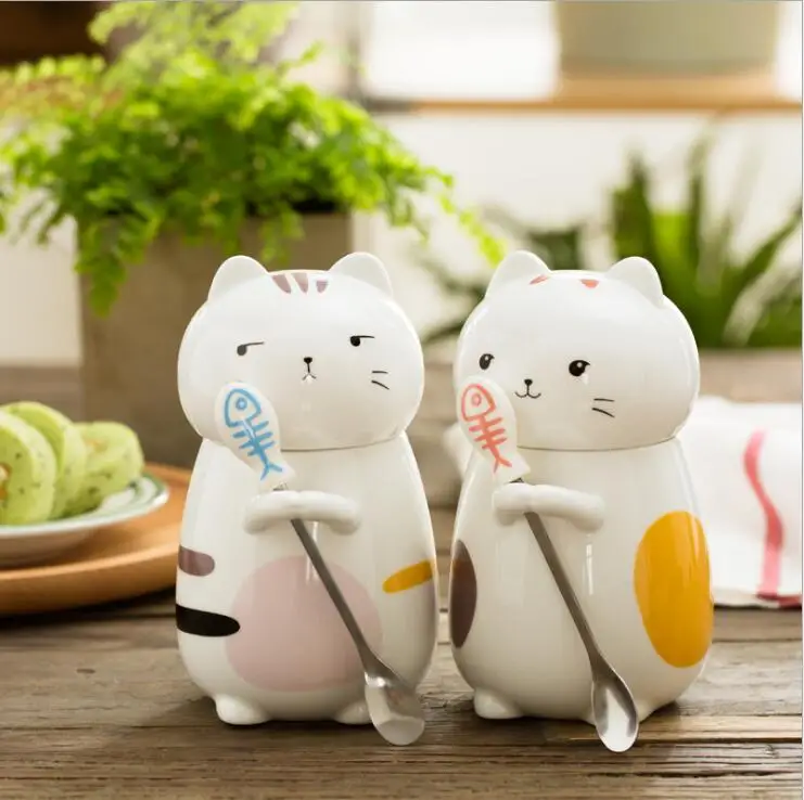 TECHOME 3D Cartoon Cute Cat Mug Creative Ceramic Mug with Lid Spoon Porcelain Cup Milk Coffee Cup
TECHOME 3D Cartoon Cute Cat Mug Creative Ceramic Mug with Lid Spoon Porcelain Cup Milk Coffee Cup
