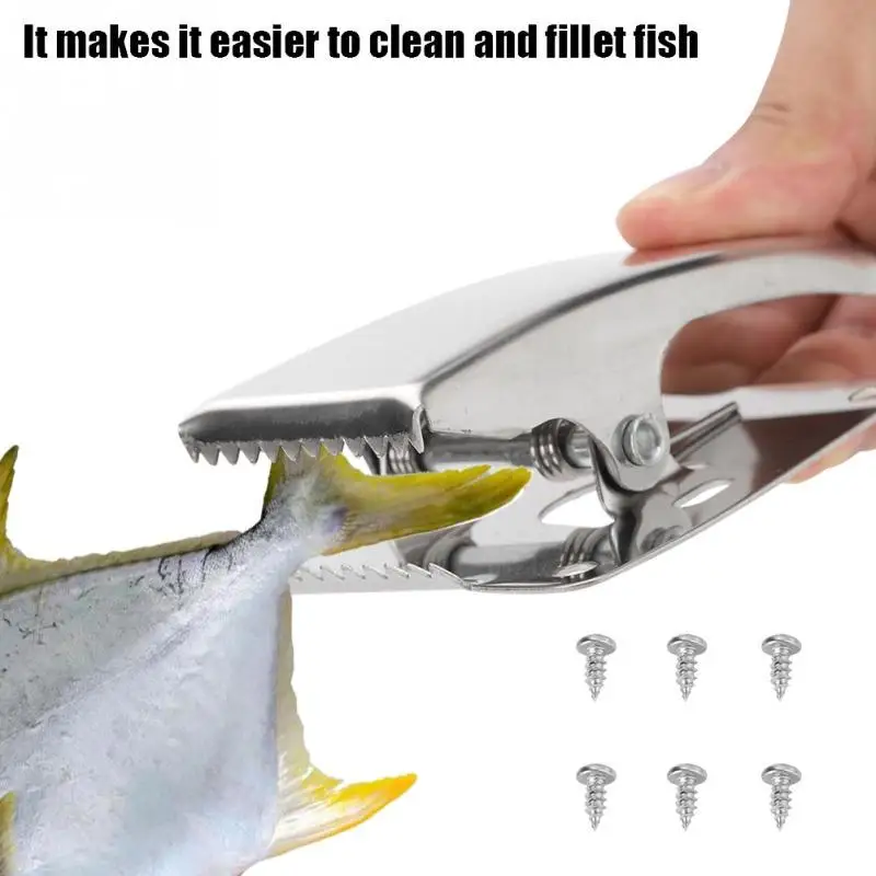 Fish Cleaning Tools Stainless Steel Fillet Clamp Deep-jaw Fish Tail Clip with Mounting for Fillet Bait Fishing Board
Fish Cleaning Tools Stainless Steel Fillet Clamp Deep-jaw Fish Tail Clip with Mounting for Fillet Bait Fishing Board