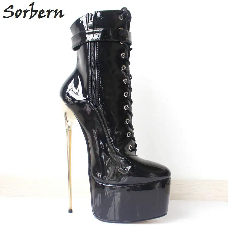 Sorbern Women 22cm Metal Heels Ankle Boots 2018 Plus Size Lace Up Platform Boots Women Ankle Boots For Women Fashion Shoes
Sorbern Women 22cm Metal Heels Ankle Boots 2018 Plus Size Lace Up Platform Boots Women Ankle Boots For Women Fashion Shoes