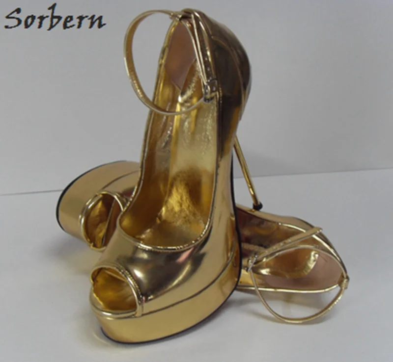 Sorbern Women Pumps Shoes 2018 Plus Size Ladies Party Pumps Cosplay Ladies Buckle Strap Peep Toe Gold Patent Pumps Shoes
Sorbern Women Pumps Shoes 2018 Plus Size Ladies Party Pumps Cosplay Ladies Buckle Strap Peep Toe Gold Patent Pumps Shoes