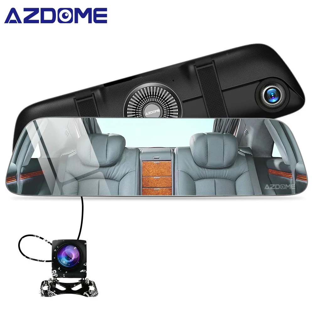 AZDOME PG01 Super Night Vision Mode Mirror Dash Cam Dual Lens 1080P+720P Camera Recorder 5.5" IPS Touch Screen Car Rear View DVR
AZDOME PG01 Super Night Vision Mode Mirror Dash Cam Dual Lens 1080P+720P Camera Recorder 5.5" IPS Touch Screen Car Rear View DVR