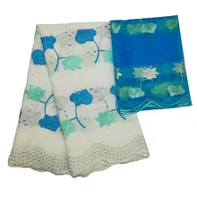 HFX 7 Yards Embroidered Swiss Voile Lace In Switzerland Nigeria African Bridal Lace Wedding Cotton Lace With Blouses L118-4 
HFX 7 Yards Embroidered Swiss Voile Lace In Switzerland Nigeria African Bridal Lace Wedding Cotton Lace With Blouses L118-4