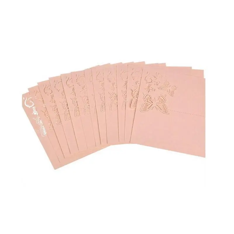 BESTOYARD 50PCS Hollow Butterfly Style Wedding Laser Cut Decor Pink Table Cards Place Setting Name Card For Wine Glass
BESTOYARD 50PCS Hollow Butterfly Style Wedding Laser Cut Decor Pink Table Cards Place Setting Name Card For Wine Glass