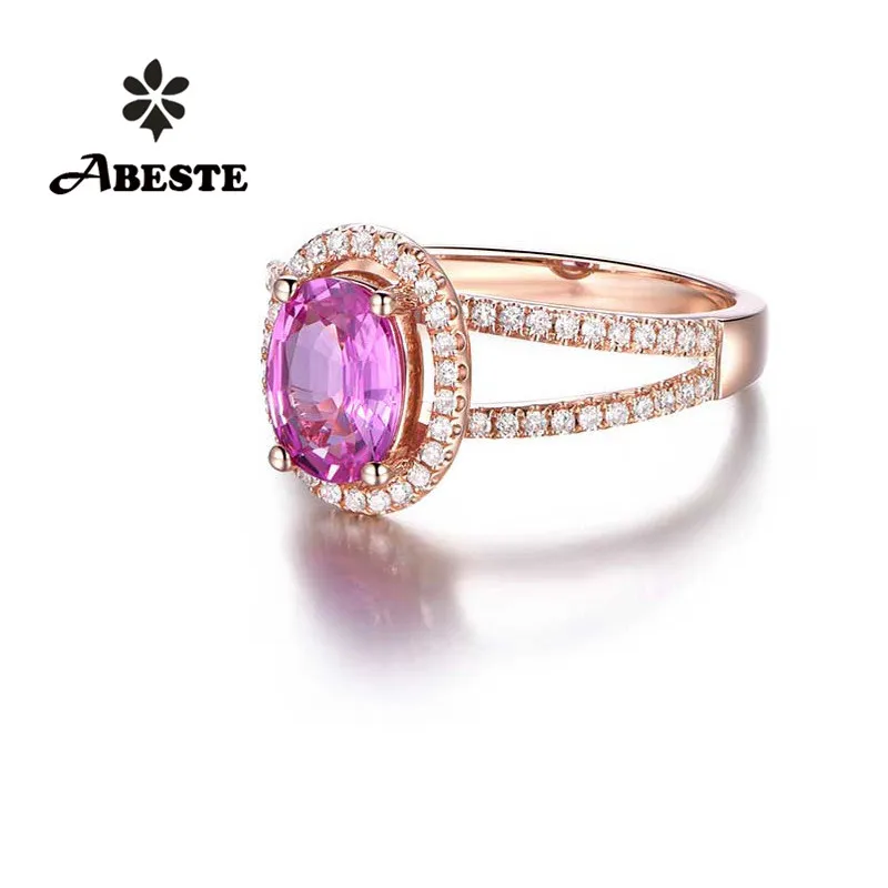 ANI 18K Rose Gold (AU750) Women Wedding Diamond Ring Certified Oval Cut Natural Pink Sapphire Engagement Gemstone Halo Ring
ANI 18K Rose Gold (AU750) Women Wedding Diamond Ring Certified Oval Cut Natural Pink Sapphire Engagement Gemstone Halo Ring