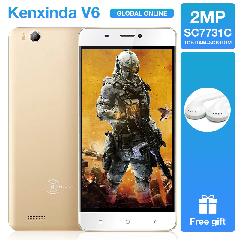 Фото Оригинальный Kenxinda V6 4 5 дюймов 1700 мАч Батарея Android 6 0 мобильный телефон 1G RAM 8G ROM