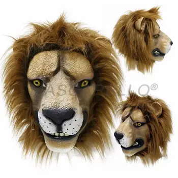 Latex Lion Mask Animal Full head Carnival Latex Mask Rubber Halloween Party Cosplay Realistic Lion Costume Masks
Latex Lion Mask Animal Full head Carnival Latex Mask Rubber Halloween Party Cosplay Realistic Lion Costume Masks