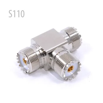 Golden T shape SO239 T-Type 3 Way Adaptor 
Golden T shape SO239 T-Type 3 Way Adaptor