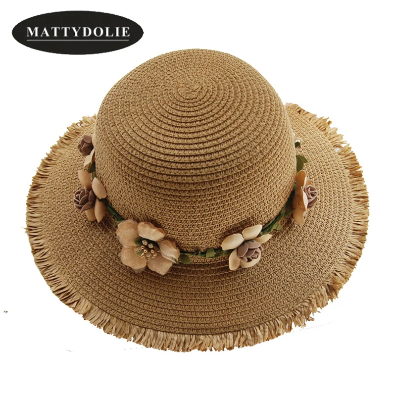 MATTYDOLIE Summer straw hat wide side dome sun hat raw edge garland woman hat foldable beach hat
MATTYDOLIE Summer straw hat wide side dome sun hat raw edge garland woman hat foldable beach hat