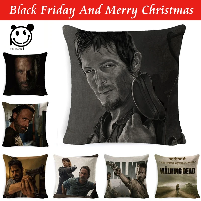 PEIYUAN Walking Dead Cushion Cover Individuality Throw Pillow Cover American TV Show Decorative Cushion Pillow for Sofa Cojines
PEIYUAN Walking Dead Cushion Cover Individuality Throw Pillow Cover American TV Show Decorative Cushion Pillow for Sofa Cojines