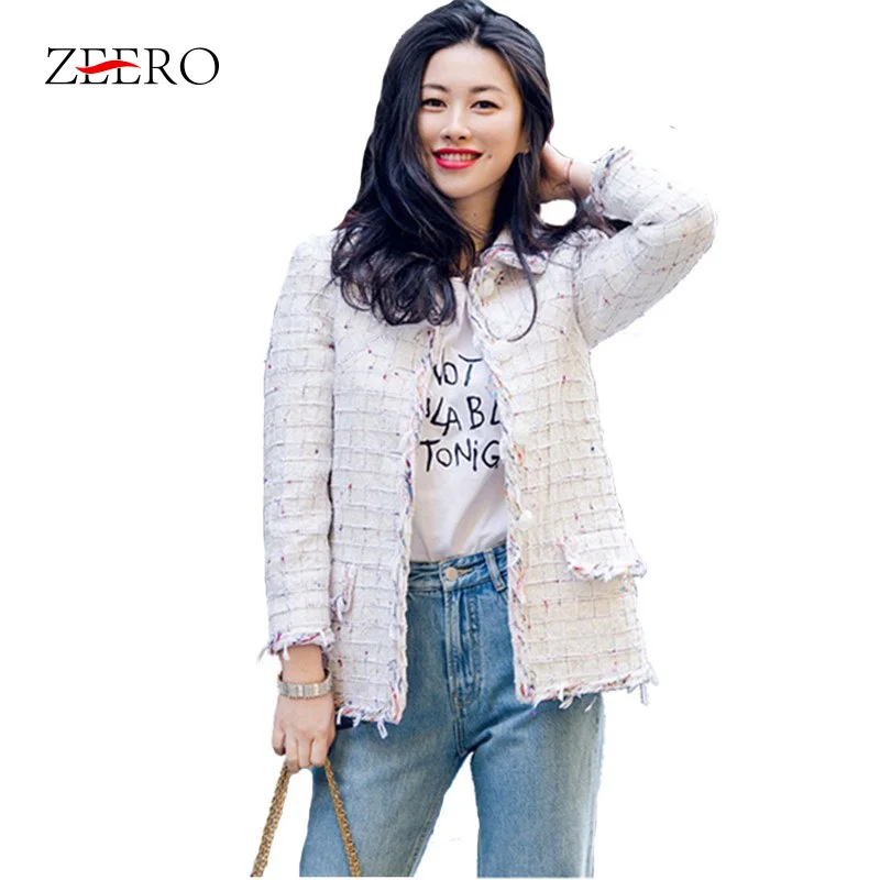 New Small Fragrance Tweed Jacket Coat Runway Women Winter Single-breasted White Fringe Plaid Jacket Woolen Weave Outerwear Coats
New Small Fragrance Tweed Jacket Coat Runway Women Winter Single-breasted White Fringe Plaid Jacket Woolen Weave Outerwear Coats