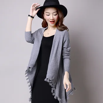 fashion 2020 New Spring Autumn Women Irregular Knit Cardigan Jackets Casual Loose Sweater Tassel Shawl Coat Female z701
fashion 2020 New Spring Autumn Women Irregular Knit Cardigan Jackets Casual Loose Sweater Tassel Shawl Coat Female z701