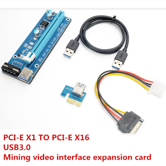 6 шт. 1x до 16x PCI видеокарта Райзер-карта для материнской платы BTC Miner Machine раньше PCI-E