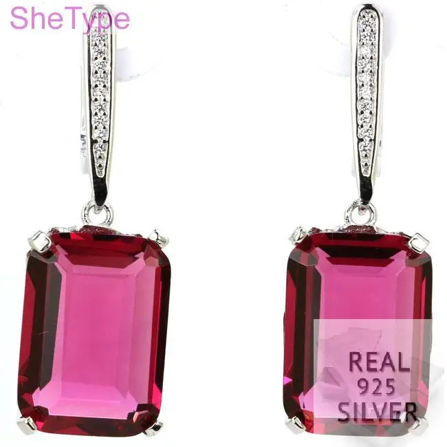 11.0g Real 925 Solid Sterling Silver Ravishing 18x13mm Pink Tourmaline Cubic Zirconia Gift For Girls Earrings 45x13mm
11.0g Real 925 Solid Sterling Silver Ravishing 18x13mm Pink Tourmaline Cubic Zirconia Gift For Girls Earrings 45x13mm