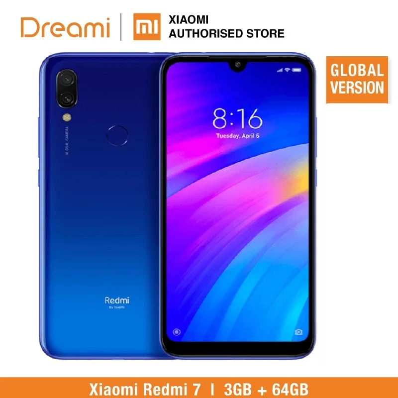 Global Version Xiaomi Redmi 7 64GB ROM 3GB RAM (Brand New and Sealed Box) READY Stock
Global Version Xiaomi Redmi 7 64GB ROM 3GB RAM (Brand New and Sealed Box) READY Stock