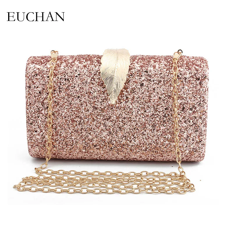 Euchan Women's Glitter Evening Bags Ladies Party Bling Clutch Wallets Elegent Leaf Closure for Women Handbags Wedding Purse
Euchan Women's Glitter Evening Bags Ladies Party Bling Clutch Wallets Elegent Leaf Closure for Women Handbags Wedding Purse